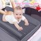 Babyjoy 3 in 1 Baby Playard Portable Infant Nursery Center w/ Zippered Door Pink/Grey/Pink & White/Green